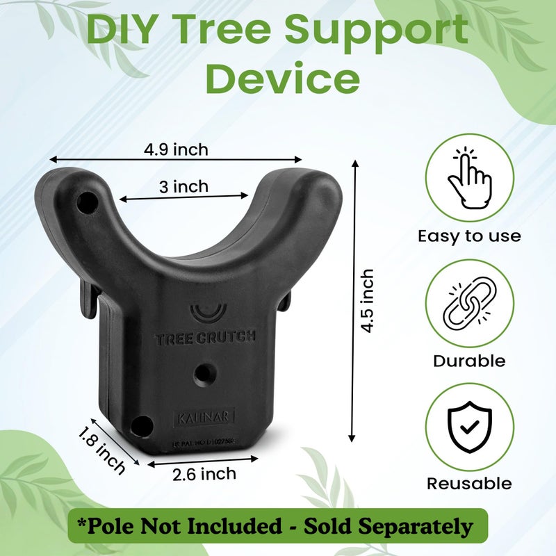 Kalinar Tree Crutch (1-Pack) - Durable Support for Fruit Tree Branches - Prevents Breakage from Heavy Fruit or Snow - Fits 2x2 Lumber, T-Bar, Stakes & More - Pole Not Included - Image 5
